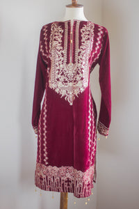 Vital Maroon Shirt - Sanyra | Ethnic designer clothing