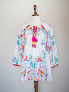 Ethnic Floral Fusion Top (FW19) - Sanyra | Ethnic designer clothing