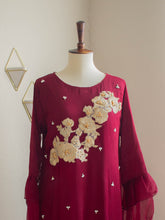 Load image into Gallery viewer, Dark Sherry Shirt (FW19) - Sanyra | Ethnic designer clothing