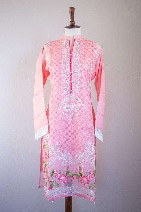 Pink Shadow Shirt - Sanyra | Ethnic designer clothing