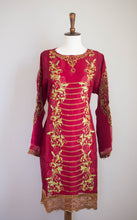 Load image into Gallery viewer, Red Fantasy Shirt - Sanyra | Ethnic designer clothing