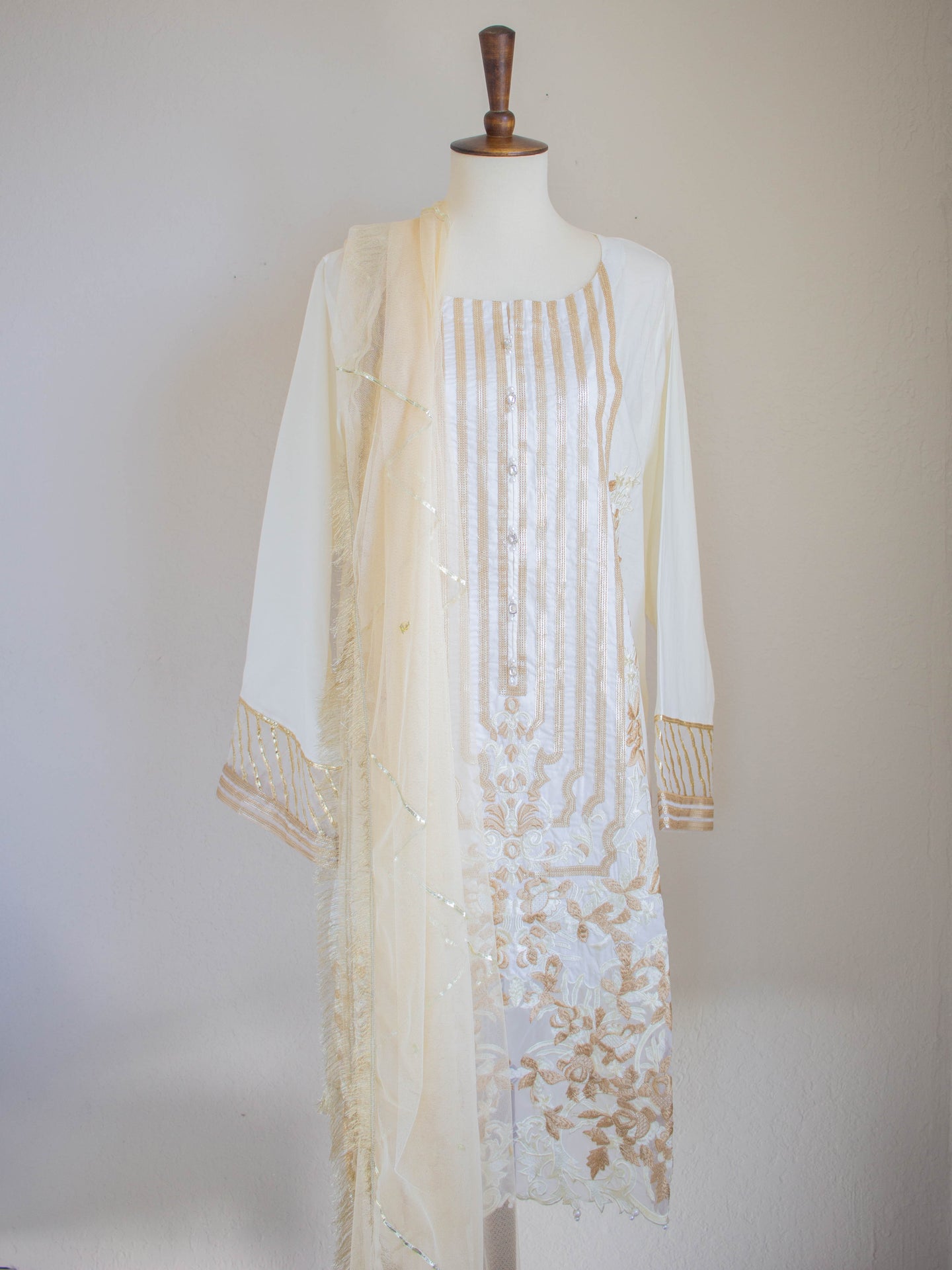 Jasmine Gold 2 Piece Suit - Sanyra | Ethnic designer clothing