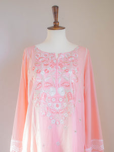 Powder Pink Shirt - Sanyra | Ethnic designer clothing