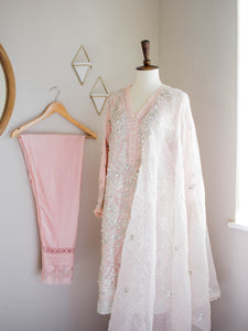 Pearl Fusion 4pc Suit - Sanyra | Ethnic designer clothing