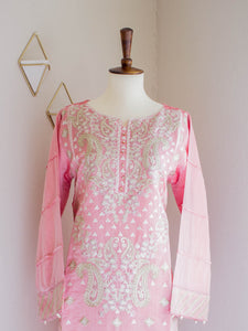 Frosty Pink 2pc Suit - Sanyra | Ethnic designer clothing