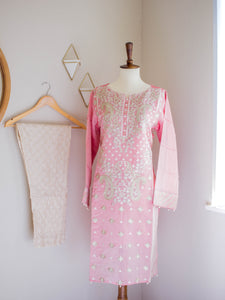 Frosty Pink 2pc Suit - Sanyra | Ethnic designer clothing