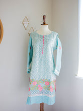 Load image into Gallery viewer, Tropical Blue Shirt - Sanyra | Ethnic designer clothing