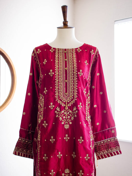 Resham Kurti Red(M)(S21)