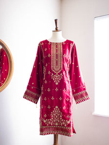 Resham Kurti Red(M)(S21)