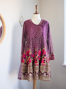 3PC Voilet Rose (W20) - Sanyra | Ethnic designer clothing
