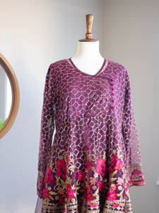3PC Voilet Rose (W20) - Sanyra | Ethnic designer clothing