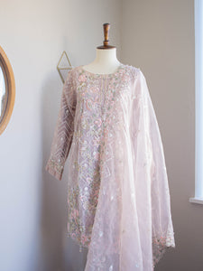 3PC Creamy Haze (W20) - Sanyra | Ethnic designer clothing