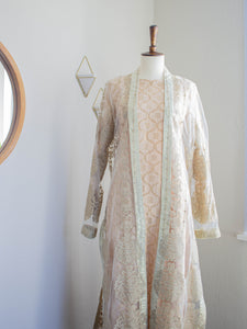 Ice Gold Shirt & Embroidered Coat - Sanyra | Ethnic designer clothing