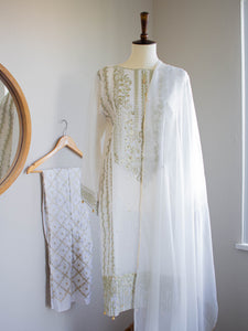3PC Daisy Gold (S20) - Sanyra | Ethnic designer clothing