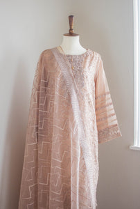 Sand Stone 4 Piece Suit - Sanyra | Ethnic designer clothing