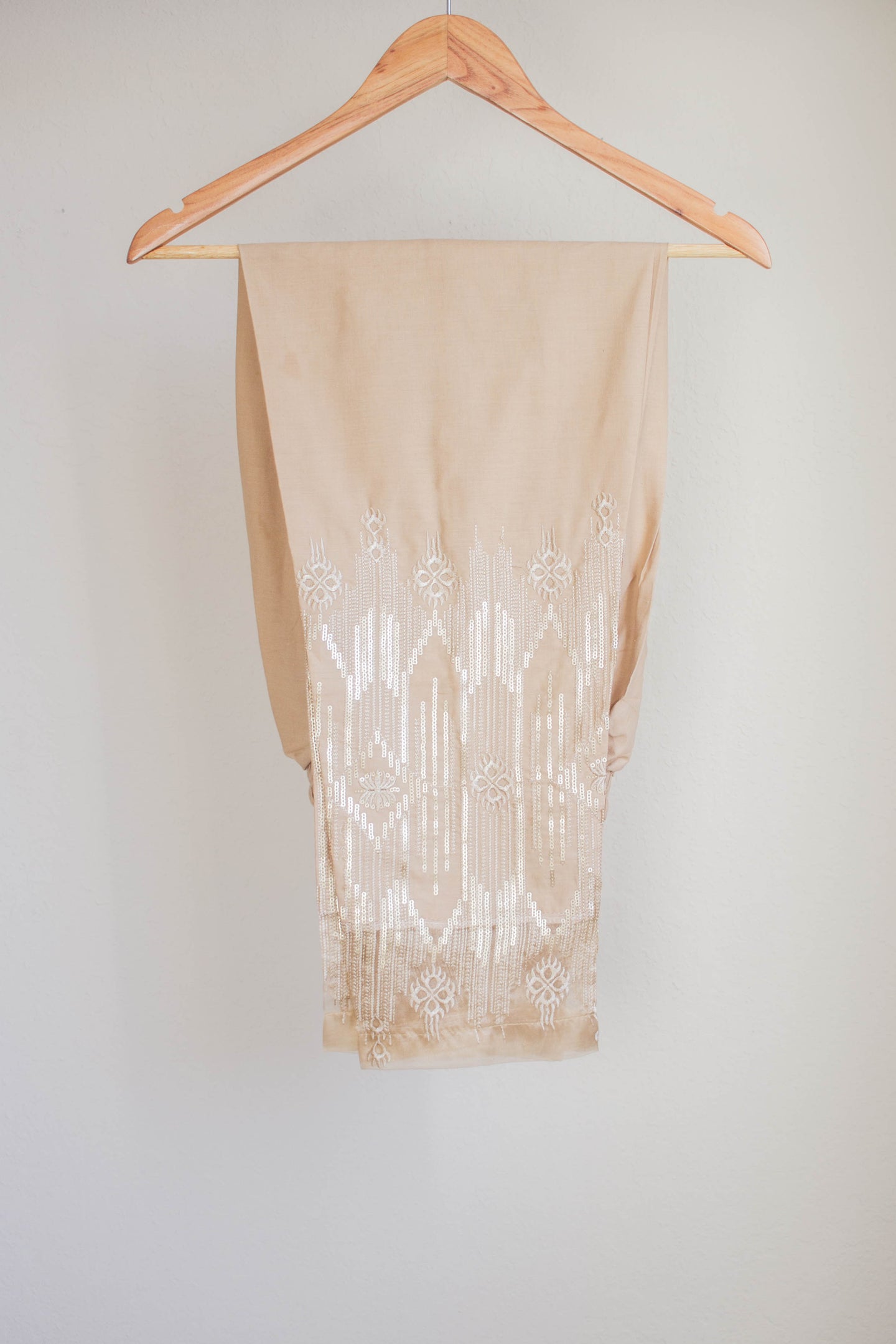 Beige Embroidered Pant - Sanyra | Ethnic designer clothing