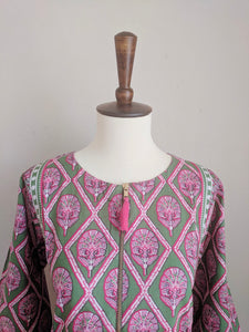 Melony Pink khaadi Shirt - Sanyra | Ethnic designer clothing