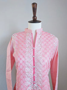 Pink Shadow Shirt - Sanyra | Ethnic designer clothing