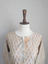 Load image into Gallery viewer, Dusky Gold Shirt - Sanyra | Ethnic designer clothing