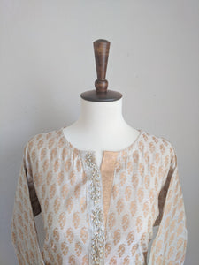 Dusky Gold Shirt - Sanyra | Ethnic designer clothing